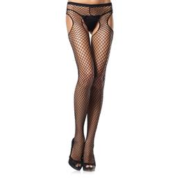 Net Jarretelpanty - Zwart S/L