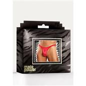 Satijnen Bong Thong String - Rood S/M