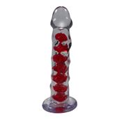 Clearstone Ripple Red Dildo