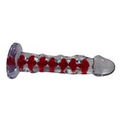 Clearstone Ripple Red Dildo