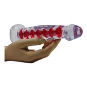 Clearstone Ripple Red Dildo